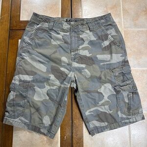 Plugg Camouflage Cargo Shorts